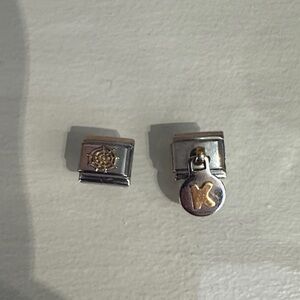 Italian Charm Link Duo with Gold Accents